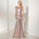 Rose Gold Sequined Long Bridesmaid Dresses Prom Party Gowns 8155762718# Rose Gold Sequined Long Bridesmaid Dresses Prom Party Gowns 8155762718#