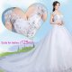 Plus Size V Neck Beads Ball Gown Empire Wedding Dress Sweep Train Lace-up Back Maternity Dress 8433995875# Plus Size V Neck Beads Ball Gown Empire Wedding Dress Sweep Train Lace-up Back Maternity Dress 8433995875#