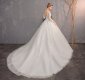 Scoop Neck Long Sleeve Lace-up Court Train Bridal Wedding Dress #8434425712 Scoop Neck Long Sleeve Lace-up Court Train Bridal Wedding Dress #8434425712