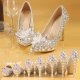 Handmade Top Quality Women's Sparkling Wedding Dress Shoes Pointed Toe Wedding Pumps #8480905550 Handmade Top Quality Women's Sparkling Wedding Dress Shoes Pointed Toe Wedding Pumps #8480905550