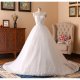 Cheap A Line Chapel Train Wedding Dress for Bride 8505496415# Cheap A Line Chapel Train Wedding Dress for Bride 8505496415#