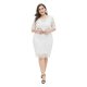 Half Sleeve V Neck Dress-Plus Size #88211591146 Half Sleeve V Neck Dress-Plus Size #88211591146