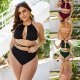 Halter Crisscross Lace-Up Bikini Swimsuit Plus Size #88211591150 Halter Crisscross Lace-Up Bikini Swimsuit Plus Size #88211591150