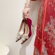 Pearl-Embellished Prom Heels in Red #88211591196 Pearl-Embellished Prom Heels in Red #88211591196