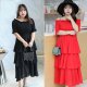 Off Shoulder Tiered Smock Maxi Dress Plus Size #88211592128 Off Shoulder Tiered Smock Maxi Dress Plus Size #88211592128