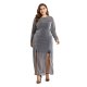 Sparkly Knit M-Slit Maxi Dress Plus #88211592139 Sparkly Knit M-Slit Maxi Dress Plus #88211592139