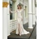 Buttoned Illusion Back Wedding Dress with Slit #88211592155 Buttoned Illusion Back Wedding Dress with Slit #88211592155