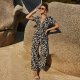 Boho Surplice Front Self Tie Wide Leg Floral Jumpsuit #88211592174 Boho Surplice Front Self Tie Wide Leg Floral Jumpsuit #88211592174