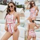 Halter Backless One Piece Swimsuit #88211592192 Halter Backless One Piece Swimsuit #88211592192