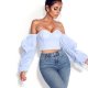 Exposed Boning Off Shoulder Crop Top 88211592278# Exposed Boning Off Shoulder Crop Top 88211592278#