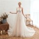 Crew Neck Applique Backless A Line Chapel Train Wedding Dresses 88211592284# Crew Neck Applique Backless A Line Chapel Train Wedding Dresses 88211592284#