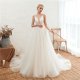 Illusion Petals Sparkly A Line Wedding Dresses 88211592285# Illusion Petals Sparkly A Line Wedding Dresses 88211592285#