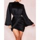 Mock Neck Long Sleeve Mini Bodycon Dress 88211592290# Mock Neck Long Sleeve Mini Bodycon Dress 88211592290#