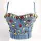 Sparkling Rhinestone Sweetheart Corset Bra Bustier Top 88211592341# Sparkling Rhinestone Sweetheart Corset Bra Bustier Top 88211592341#