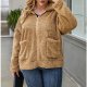 Plus Size Teddy Jacket 88211592404# Plus Size Teddy Jacket 88211592404#