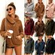 Solid Teddy Jacket for Women 88211592423# Solid Teddy Jacket for Women 88211592423#