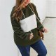 Color Block Plus Size Hoodie for Women 88211592429# Color Block Plus Size Hoodie for Women 88211592429#