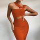 New Arrival One Shoulder Bodycon Midi Dress 88211592436# New Arrival One Shoulder Bodycon Midi Dress 88211592436#