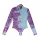 New Arrival High Neck Tie Dye Bodysuit 88211592445# New Arrival High Neck Tie Dye Bodysuit 88211592445#