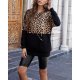 Leopard Print Plus Size Hoodie 88211592457# Leopard Print Plus Size Hoodie 88211592457#