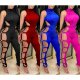 Hollow Out Open Back Jumpsuit 88211592461# Hollow Out Open Back Jumpsuit 88211592461#