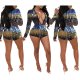 Multicolor Petite Sparkly Sequin Plunge Front Playsuit 88211592466# Multicolor Petite Sparkly Sequin Plunge Front Playsuit 88211592466#
