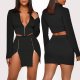 Cheap Long Sleeve Split Two Piece Mini Dress 88211592485# Cheap Long Sleeve Split Two Piece Mini Dress 88211592485#
