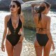 Halter Crisscross Lace-Up Swimsuit in Black #88211592505 Halter Crisscross Lace-Up Swimsuit in Black #88211592505