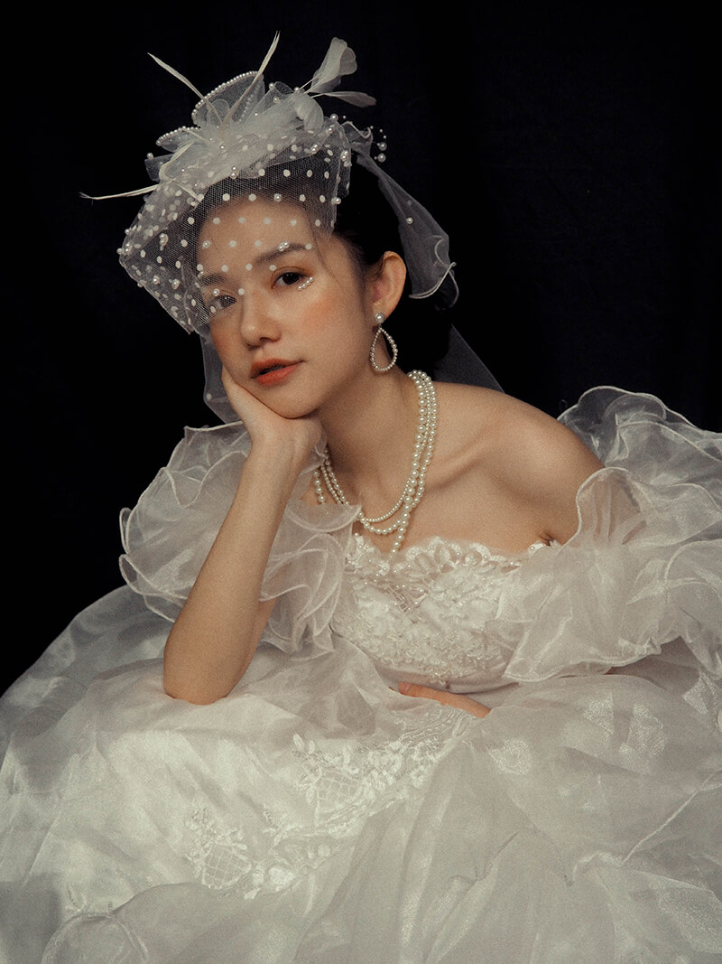 Vintage Wedding Dresses White Pink Classic Wedding Gowns Made-To-Order 8395238898#