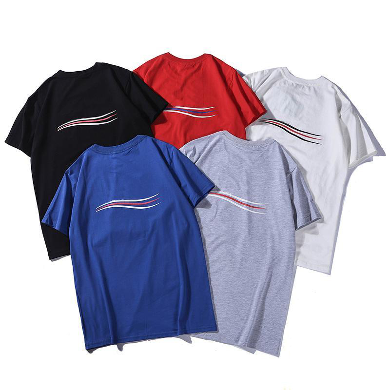New 19SS Luxury Mens Designer T Shirt High Quality Men Women Couples Casual Short Sleeve Mens Round Neck Tees 5 Colors 8513450593#