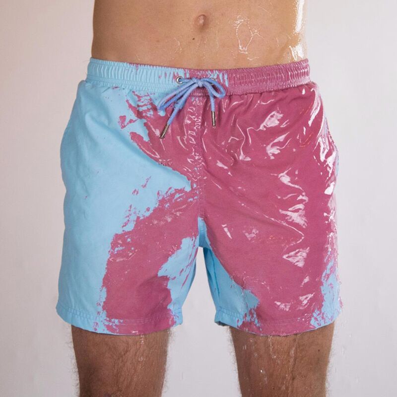 Mens Color Changing Swim Trunks 88211592205#
