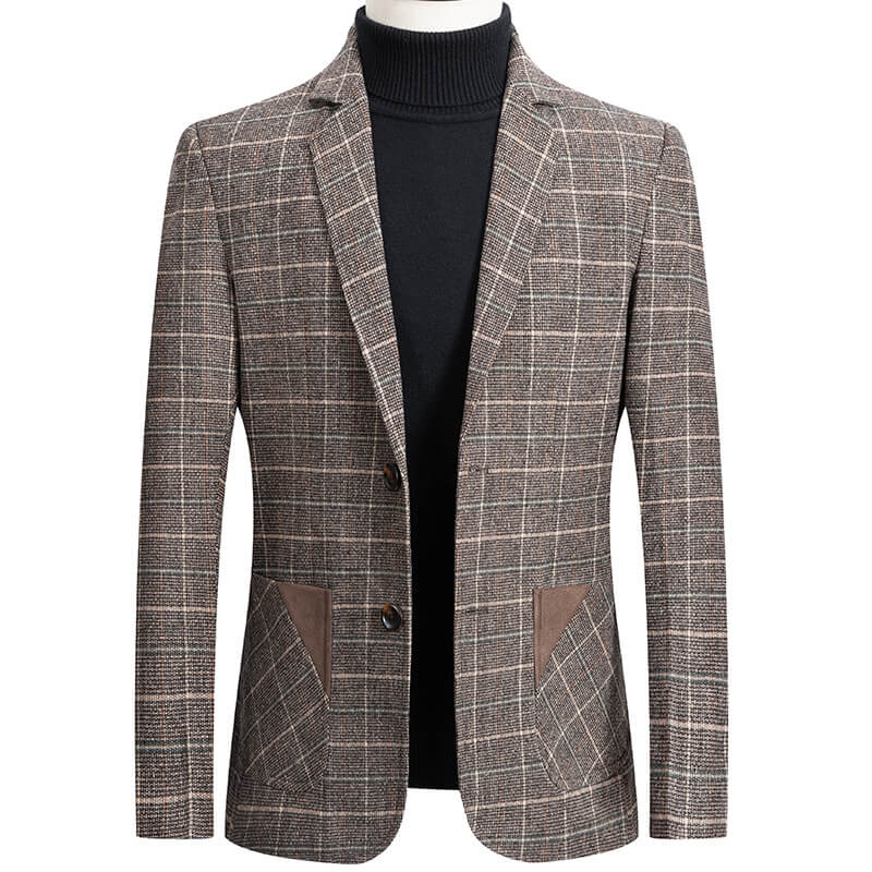 Modern-Fit Men's Grid Sport Coats 88211592269#