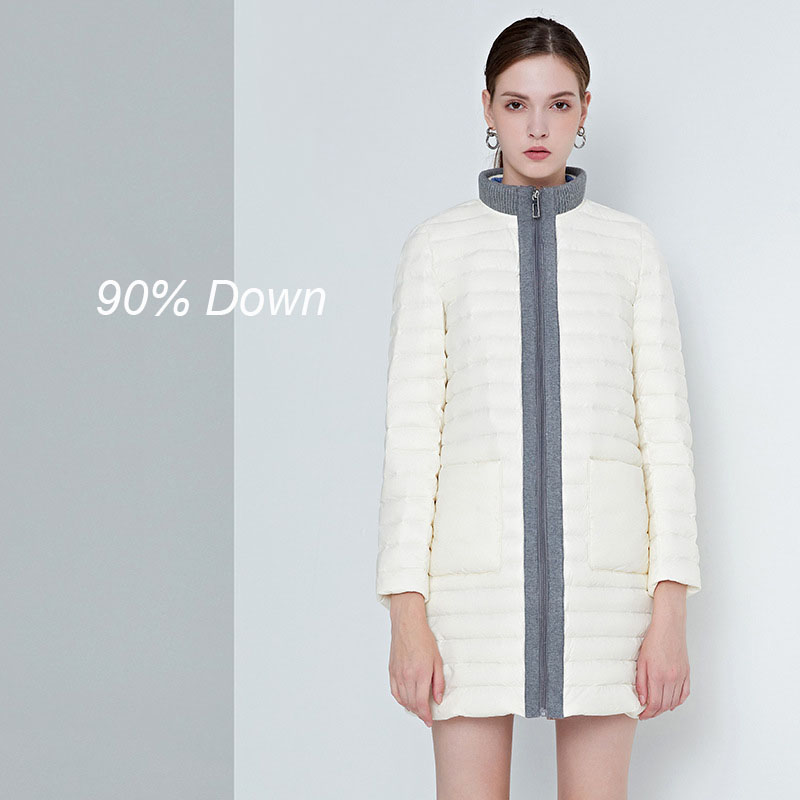Lightweight Down Coat With Pockets 88211592309#
