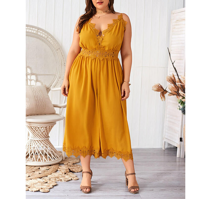 Plus Size Wide Leg Jumpsuit #88211592435