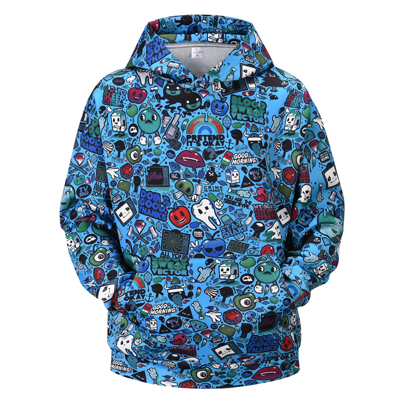 Trendy 3D Cartoon Print Hoodie 88211592516#