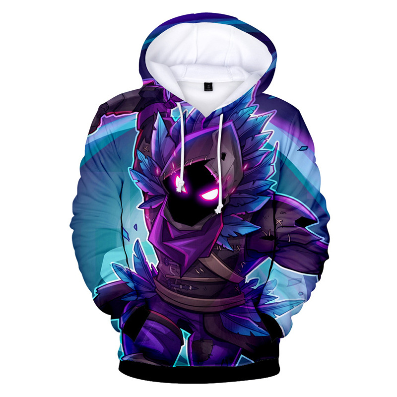 Men's 3D Cartoon Print Kangaroo Pocket Hoodie 88211592517#